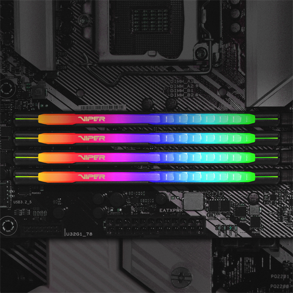 Оперативная память Patriot Viper STEEL DDR4 DIMM RGB 16GB 3600MHz KIT 2*8GB CL18 18-22-22-42 1.35V