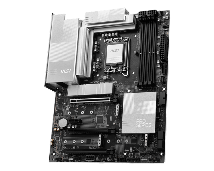 Материнская плата MSI PRO Z890-P WIFI/Z890/LGA1851/4DDR5/3PCI-Ex16/1PCI-Ex1/4M.2 /1USB4/1USB3.2 Gen2 X2/2USB