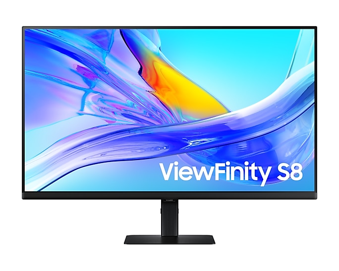 Монитор Samsung 32" ViewFinity S8 S80UD S32D804UAI (VA 16:9 3840x2160x60Hz 5ms 350cd 3000:1 178/178 1,07 млрд DP; HDMI; USB-C (90 Вт) USB3.0x3 RJ45 HAS Tilt Swiv VESA Bla (незначительное повреждение коробки)