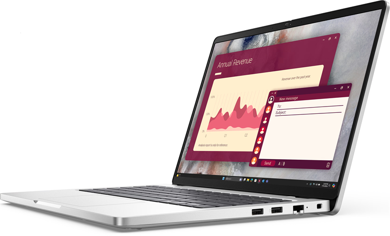 ноутбук Dell Pro 14 Core 7 265U 14,0" FullHD+300nit AG,300 nit,32 GB DDR5 (2x16GB),1TB SSD,Intel graphics,3cell 55 Wh,Backlit,FPR,Thunderbolt,Linux,1,37kg,2y,KB Eng/Rus,Platin Silver