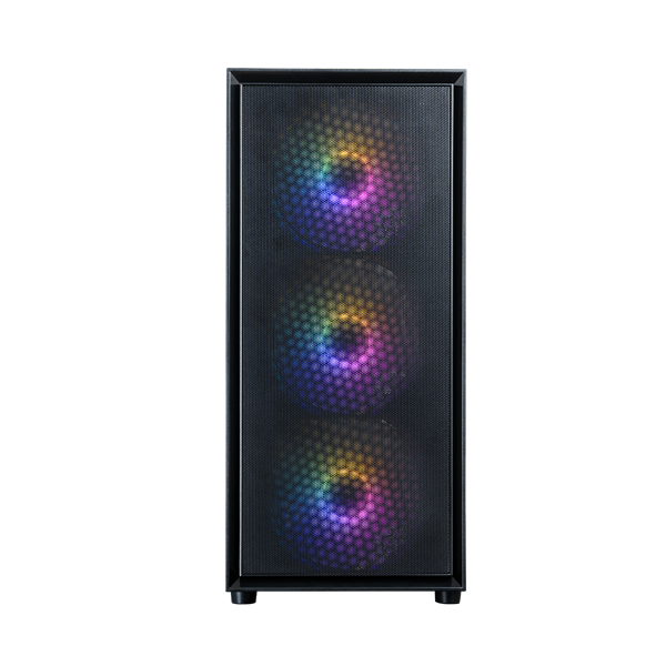 корпус ZALMAN S6, ATX, BLACK, WINDOW, 1xCombo (2.5'' or 3.5''), 3x2.5'', 1x3.5'', 1xUSB Type C, 1xUSB3.0, 2xUSB2.0, FRONT 3x140mm FRGB, REAR 1x120mm FRGB
