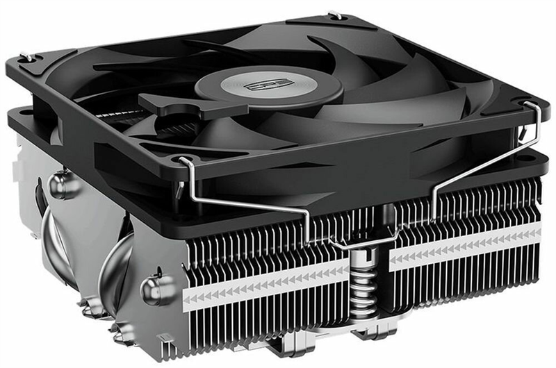 Кулер для процессора PCCooler RC400-37, Low Profile, 75mm FAN, 4 HEAT PIPES, 4-PIN PWM, 2000-4000 RPM, 39 DBA, FDB BEARING, LGA 1851/1700/1200/115X, AMD AM5/AM4