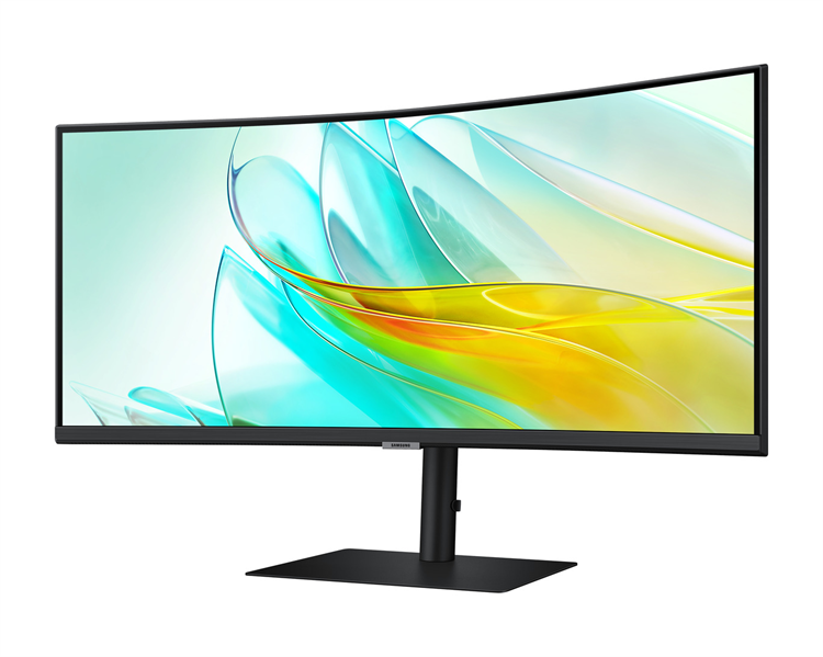 Монитор Samsung 34" ViewFinity S6 S34C650UAI Curved (VA 21:9 3440x1440x100Hz 5ms 350cd 3000:1 178/178 1,07 млрд DP; HDMI; USB-C (90 Вт) USB3.0x3 RJ45 Spk 2x5W HAS Tilt Swiv KVM Switch БП внутр VESA Black
