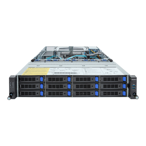 Gigabyte Server Platform R283-S94 / 2U / 2xIntel (Gen 4/5) / 2xHS / 32xDIMM / 12xLFF SAS/SATA + 2xSFF SAS/SATA / 2xGbE / 2xOCP 3.0 / 4xFHHL / 2x1300W / Rails