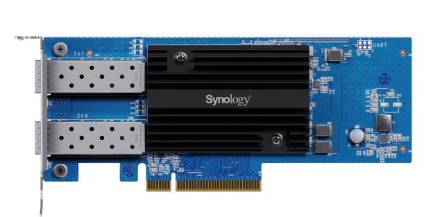 Сетевой адаптер Synology 10\25 Gigabit Dual port SFP+ PCIe 3.0 x8 adapter (incl LP and FH bracket)