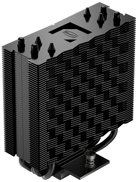 Кулер для процессора PCCooler RT400 ARGB BK, 120mm FAN, 4 HEAT PIPES, 4-PIN PWM, 500-2200 RPM, 34.9 DBA, HYDRO BEARING, LGA 1851/1700/1200/115X, AMD AM5/AM4