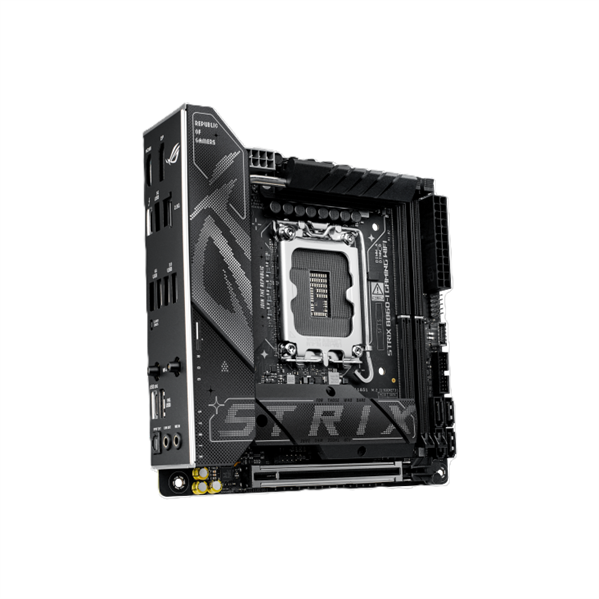 Материнская плата ASUS ROG STRIX B860-I GAMING WIFI, LGA1851, B860, 2*DDR5, 4*SATA, 2*M.2, 6*USB 3.2, Type-C, 1*PCIx16, DP+HDMI, mITX; 90MB1JB0-M0EAY0