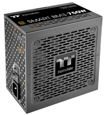 Блок питания Thermaltake Smart BM3 750W, ATX 3.0, PCIe Gen 5.0, APFC, 12cm Fan, 80+ Bronze, Semi Modular, Retail