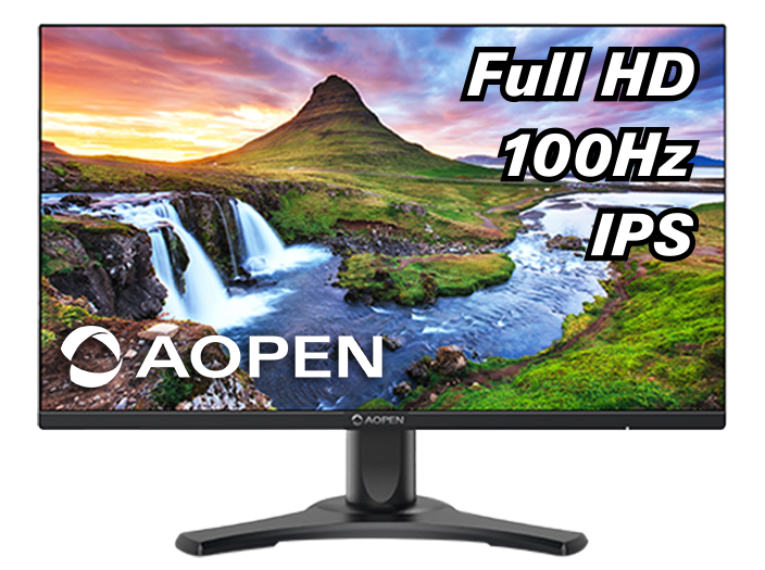 Монитор 23,8'' AOPEN 24CL2YEbmirx IPS, 1920x1080, 1 / 5ms, 250cd, 100Hz, 1xVGA+1xHDMI(1.4)+SPK+Audio In/Out, Speakers 2Wx2, H.Adj. 110 (by ACER)