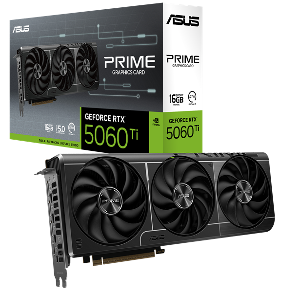 Видеокарта ASUS PRIME-RTX5060TI-16G//RTX5060TI HDMI DP*3 16G D7; 90YV0MH3-M0NA00