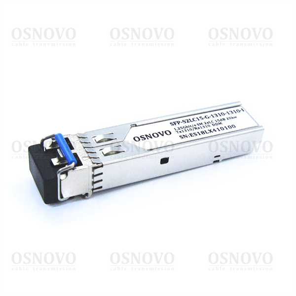 Промышленный оптический SFP модуль OSNOVO SFP-S2LC15-G-1310-1310-I Оптический SFP Модуль промышленный. Два волокна Single Mode. Скорость: до 1,25 Гбит/c. Тип разъема: 2xLC. Оптический бюджет: 15дБ. Расстояние передачи - до 20км. Рабоча