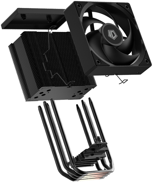 Кулер для процессора ID-COOLING SE-904-XT BLACK LGA1851/1700/1200/115X/AM5/AM4 (16шт/кор, TDP 180W, PWM, 4 тепл.трубки прямого контакта, FAN 100mm) RET