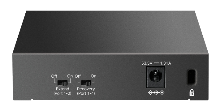 коммутатор TP-Link LS105GP, 5-Port Gigabit Desktop Switch with 5-Port PoE+, 65 W, 250m