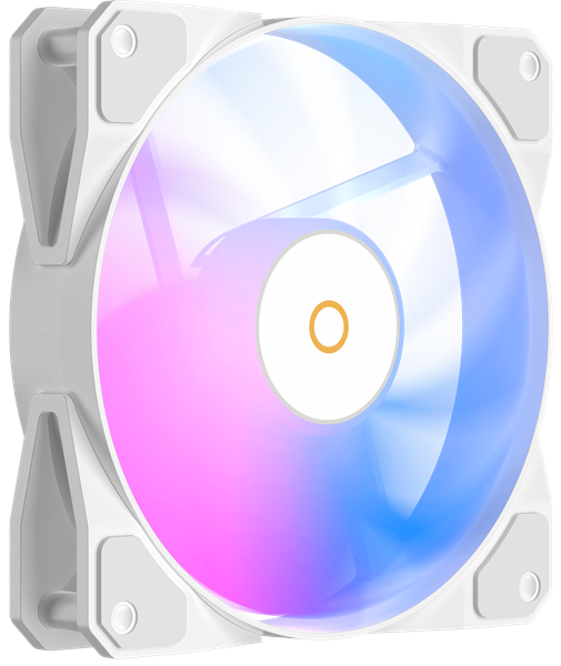 Вентилятор для корпуса Ocypus Beta F12 WH ARGB REVERSE BLADE, 120x120x25mm, 4-PIN PWM, 800-1600 RPM, 29 DBA MAX, HYDRO BEARING
