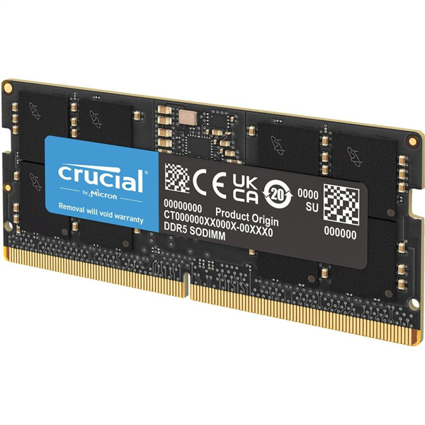 Оперативная память Crucial by Micron 8GB DDR5-5600 SODIMM (CT8G56C46S5) CL46 1.1V, 1 Year Warrаnty OEM