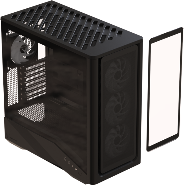 корпус Formula V Line Air Power G9 DUO PA Black, ATX, TYPE-C*1, USB3.0*2, MESH/GLASS FRONT PANEL, FRONT 3x PERFORMANCE ARGB, REAR 1x PERFORMANCE ARGB