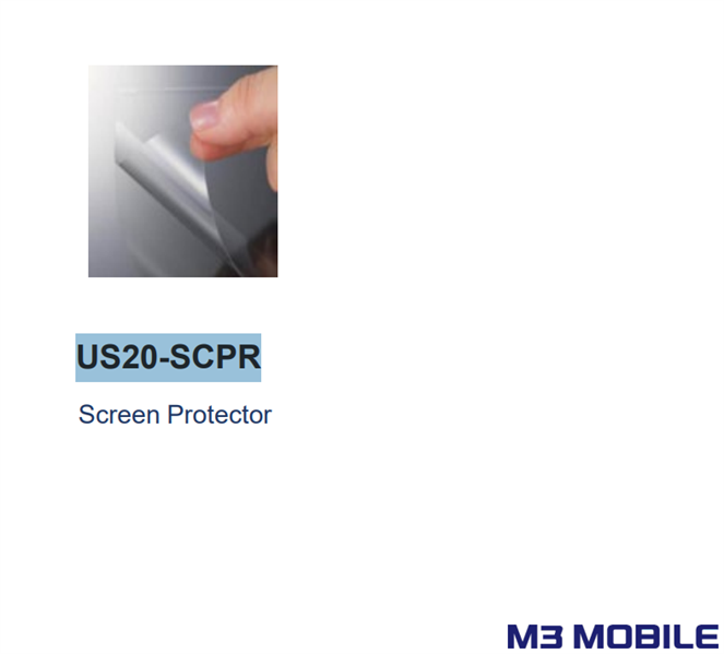 Защитное стекло M3 Mobile ASSY: US20/US30 Bullet proof Screen Protector 4"