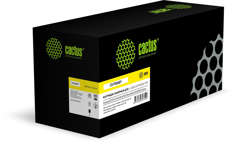 Картридж лазерный Cactus CS-TK5440Y TK-5440Y желтый (2200стр.) для Kyocera Ecosys PA2100cx/PA2100cwx/MA2100cfx/MA2100cwfx