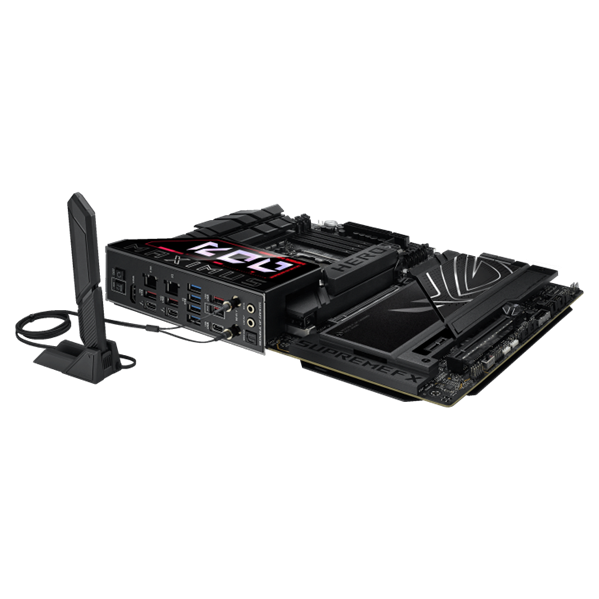 Материнская плата ASUS ROG MAXIMUS Z890 HERO, LGA1851, Z890, 4*DDR5, 4*SATA, 6*M.2, 8*USB 3.2, Type-C, 2*PCIx16, 1*PCIx1, 2*Thunderbolt™ 4, HDM, ATX; 90MB1ID0-M0EAY0