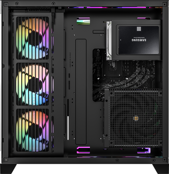 корпус Formula V Line Crystal Z6 Black, ATX, Left & Front & Bevel side Tempered Glass, TYPE-C*1, USB3.0*2