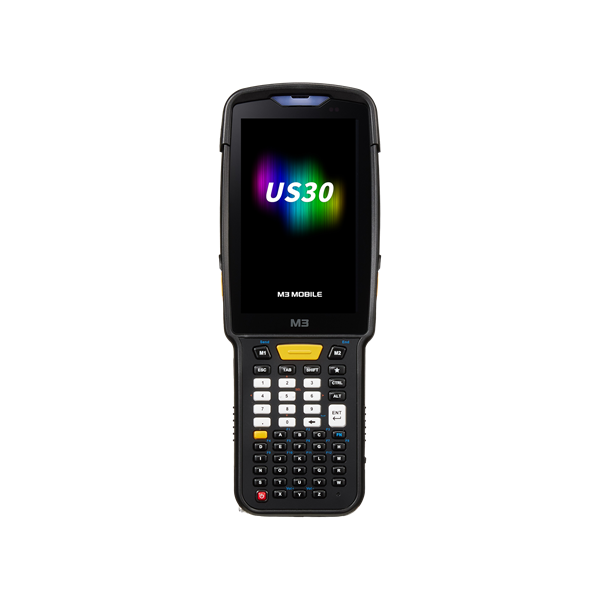 Терминал сбора данных M3 Mobile US30W A13.0, GMS, WVGA, Wi-Fi 6, SE5800 2D (SS), 16MP Rear Camera, BT5.3, NFC(HF), 4G/64G, 51K, 6700mAh Battery, Hand Strap, Bullet Proof Film