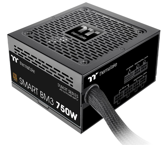 Блок питания Thermaltake Smart BM3 750W, ATX 3.0, PCIe Gen 5.0, APFC, 12cm Fan, 80+ Bronze, Semi Modular, Retail