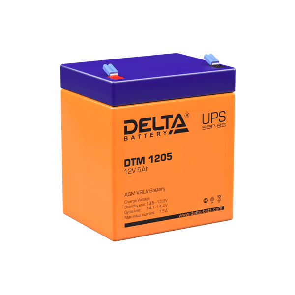 Аккумуляторная батарея Delta Аккумуляторная батарея для ИБП DTM 1205 (12V / 5Ah) (4614010050006)