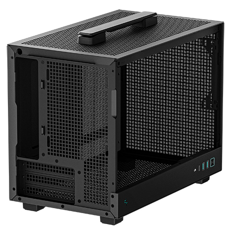 корпус Deepcool CH160 без БП, боковое окно (закаленное стекло), черный, MINI-ITX (R-CH160-BKNGI0-G-1)