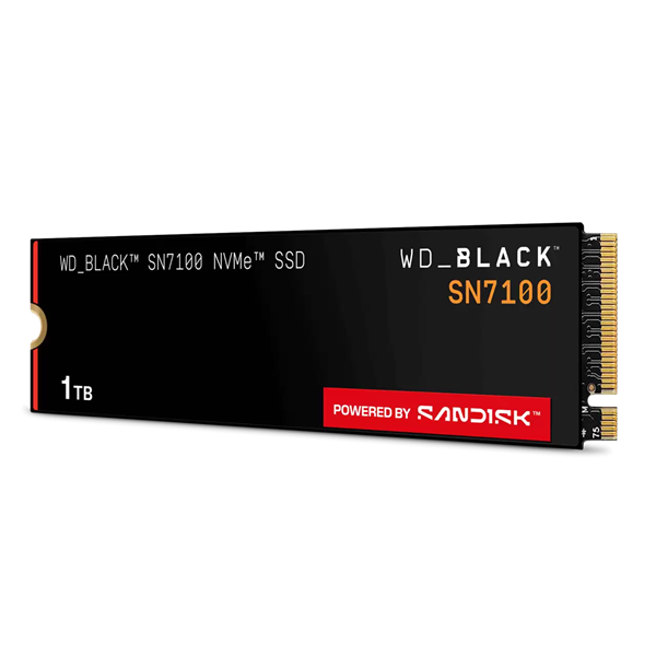 Твердотельный накопитель Western Digital Black SSD SN7100 M2.2280 PCIe 4.0 1Tb, 7250MBs/6900MBs, TBW 600, WDS100T4X0E, 1 year (незначительное повреждение коробки)