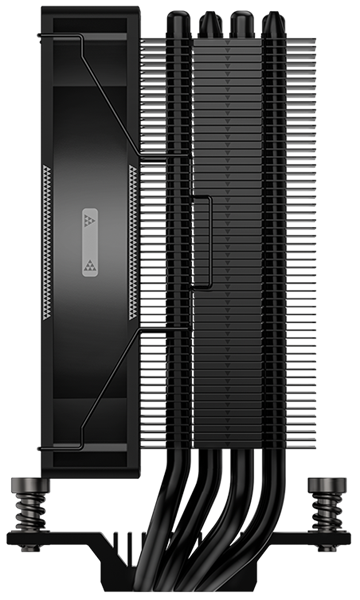 Кулер для процессора PCCooler RT400 ARGB BK, 120mm FAN, 4 HEAT PIPES, 4-PIN PWM, 500-2200 RPM, 34.9 DBA, HYDRO BEARING, LGA 1851/1700/1200/115X, AMD AM5/AM4