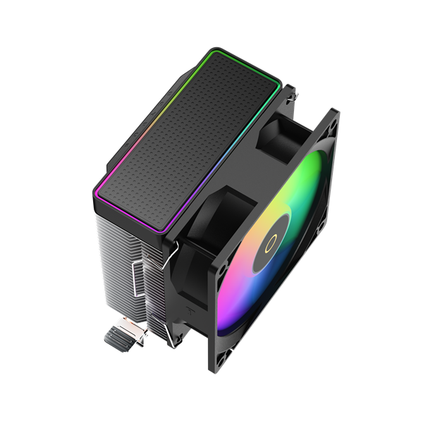 Кулер для процессора Ocypus Gamma A20 BK ARGB, 92mm FARGB FAN, Top FARGB Panel, 2 HEAT PIPES, 3-PIN, 1900 RPM, 21DBA, HYDRO BEARING, LGA115X/1200/1700/18XX, AM4/AM5