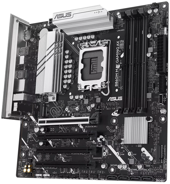 Материнская плата ASUS B860M MAX GAMING AX, LGA1851, B860, 4*DDR5, 4*SATA, 3*M.2, 4*USB 3.2, 4*USB 2.0, Type-C, 2*PCIx16, DP, mATX; 90MB1JZ0-M0EAY0