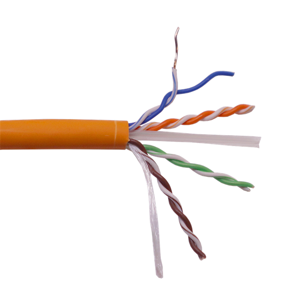кабель Кабель LANMASTER U/UTP, 4 пары, Кат. 6, с перегородкой, 550Mhz, LSZH, нг(A)-HF, оранжевый, 305 м