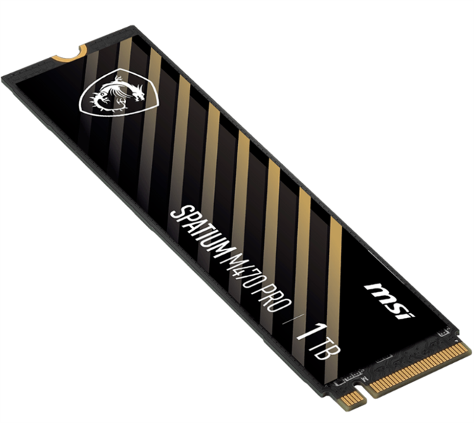 Твердотельный накопитель MSI SSD SPATIUM M470 PRO 1TB M.2 2280 PCle 4.0 NVMe R6000/W4500MB/s 3D NAND TLC MTBF 1.5M 950000/950000 IOPS 320TBW