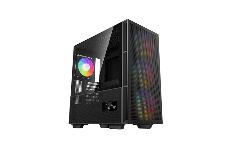 Корпус Deepcool CH560 DIGITAL без БП, боковое окно (закаленное стекло), 3x140мм ARGB вентилятор спереди и 1x120мм ARGB вентилятор сзади, черный, ATX (R-CH560-BKAPE4D-G-1)
