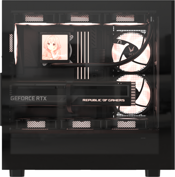 корпус Formula V Line Mana Stone Black AR, ATX, TYPE-C*1, USB2.0*1, USB3.0*1, FRONT 3x120mm ARGB, REAR 1x120mm ARGB