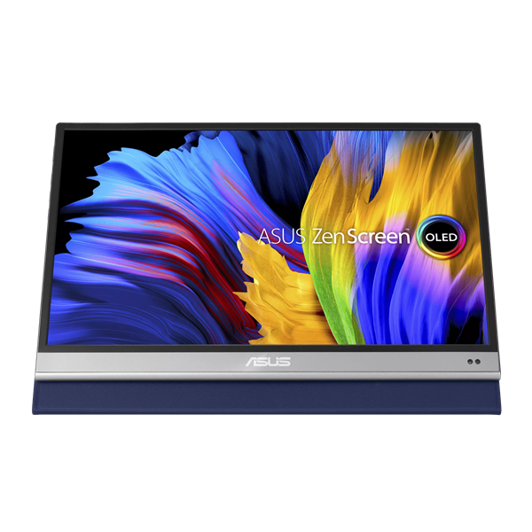 ASUS 13.3" MQ13AH OLED USB-Portable Monitor, 1920x1080, 5ms, 250cd/m2, 1000:1, 178°/178°, Mini-HDMI, USB Type-C, HDR10, 60Hz, Pivot Auto-Rotate, Antibacterial treatment, DarkGray, 90LM07EV-B01170