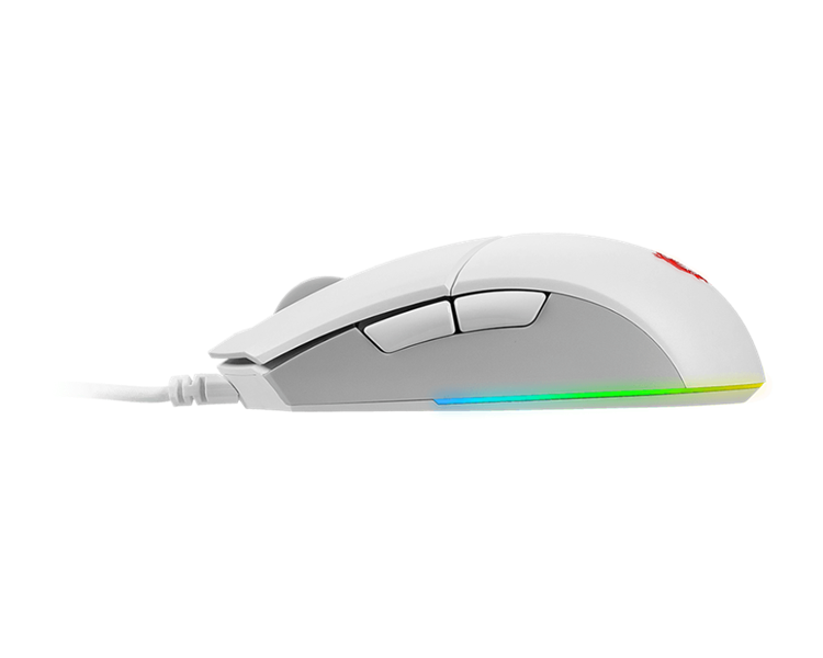 Мышь проводная Gaming Mouse MSI Clutch GM11, Wired, DPI 5000, symmetrical design, RGB lighting, White