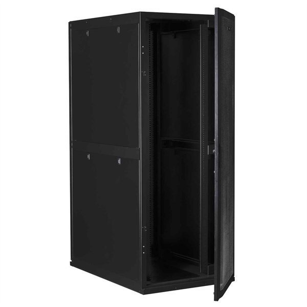Серверный шкаф SMARTWATT Серверный шкаф Rack S-Series 42U 800x1200мм, двери с перфорацией, боковые панели 4шт и ролики в комплекте, черный (4512020620016)
