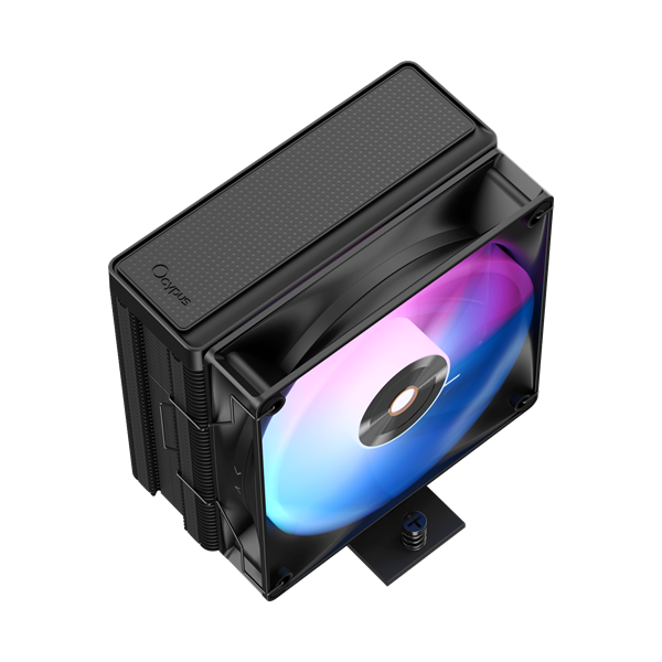 Кулер для процессора Ocypus Delta A40 BK ARGB, 120mm ARGB FAN, Top Panel, 4 HEAT PIPES, 4-PIN PWM, 500-2000 RPM, 29DBA, HYDRO BEARING, LGA115X/1200/1700/18XX, AM4/AM5