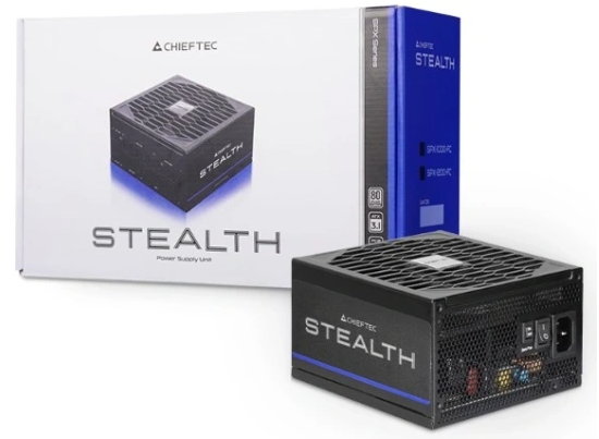 Блок питания Chieftec Stealth SPX-1200-FC (ATX 3.1, 1200W, 80 PLUS PLATINUM, Active PFC, 135mm fan, Gen5 PCIe, Full Cable Management) Retail