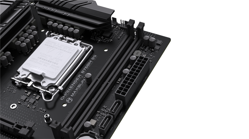 Материнская плата MAXSUN MS-Challenger B760M D5, LGA1700, B760, 2*DDR5, 3*SATA3, 3*M.2, 2*USB 3.2, 6*USB 2.0, 1*PCIEx16, 1*PCIEx1, VGA+HDMI, mATX