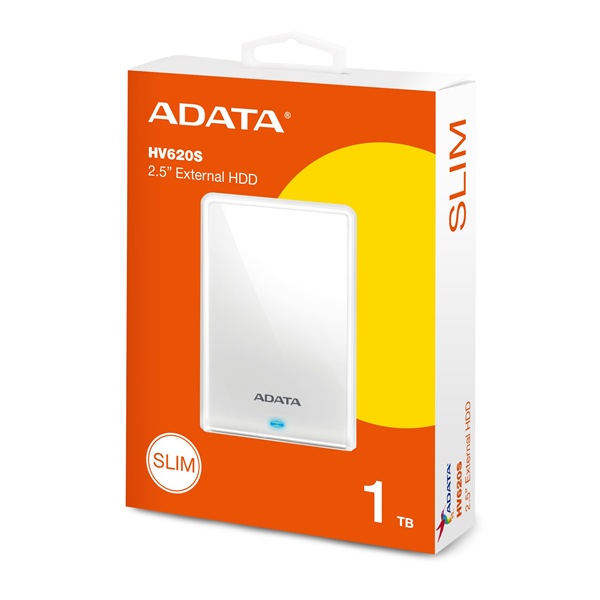 Внешний накопитель External HDD ADATA 1TB USB 3.2 Gen 1 (USB 5Gbps) COLOR BOX white