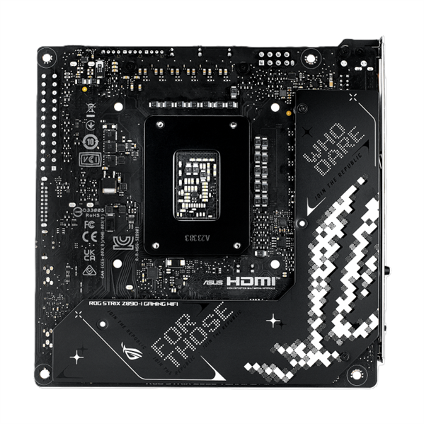 Материнская плата ASUS ROG STRIX Z890-I GAMING WIFI, LGA1851, Z890, 2*DDR5, 2*SATA, 2*M.2, 4*USB 3.2, 2*USB 2.0, Type-C, 1*PCIx16, HDMI, mITX; 90MB1IC0-M0EAY1