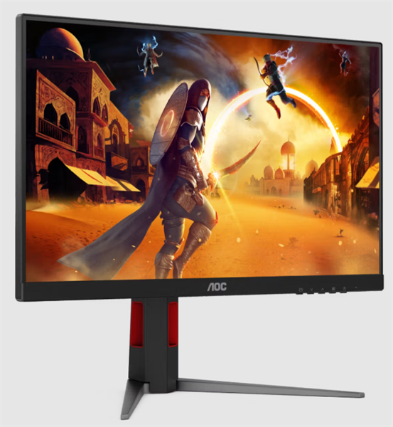 Монитор 23,8" AOC Gaming 1920x1080 WLED 16:9 IPS 300cd, 1000:1, 80M:1, 1ms, 178°/178°, 2xHDMI, DP, 200Hz, Speakers, Tilt, Height, Swivel, Pivot, VESA, Internal, Black/Red, 3y