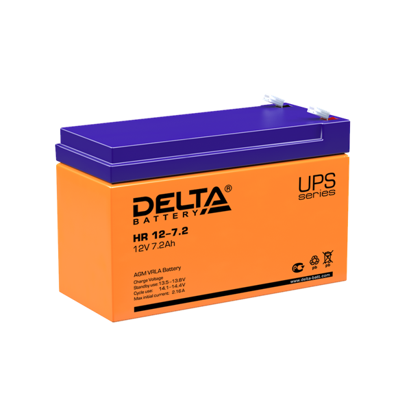 Аккумуляторная батарея Delta Аккумуляторная батарея для ИБП HR 12-7.2 (12V / 7.2Ah) (4614010180011)