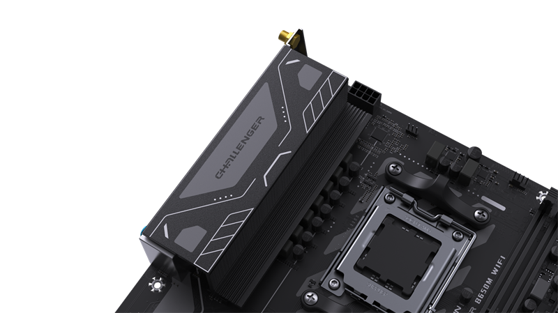 Материнская плата MAXSUN MS-Challenger B650M WIFI, AM5, B650, 2*DDR5, 3*SATA3, M.2, 4*USB 3.2, 2*USB 2.0, 1*PCIEx16, 1*PCIEx1, DP+HDMI, mATX
