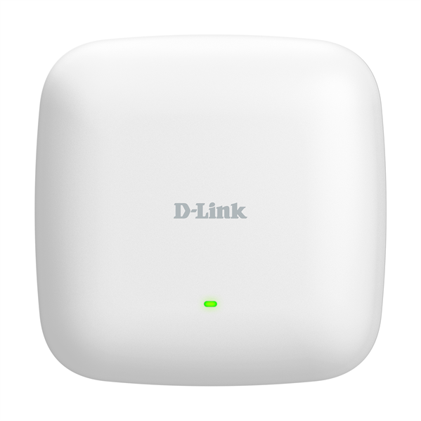 точка доступа D-Link Двухдиапазонная Wi-Fi 6 точка доступа AX3000 с поддержкой PoE, 1x2.5Base-T PoE, консольный порт RJ-45, 4 внутренние антенны 3 дБи, без адаптера питания в комплекте