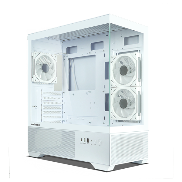 корпус ZALMAN CHRONIX V2, ATX, WHITE, WINDOW, 1xCombo (3.5’’ or 2.5’’), 1x3.5’’HDD, 2x2.5’’SSD, 1xUSB2.0, 1xUSB3.0, 1xUSB Type-C, SIDE 2x120mm ARGB, REAR 1x120mm ARGB