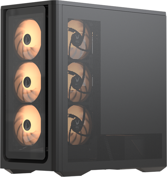 корпус Formula V Line Air Power G9 DUO PA Black, ATX, TYPE-C*1, USB3.0*2, MESH/GLASS FRONT PANEL, FRONT 3x PERFORMANCE ARGB, REAR 1x PERFORMANCE ARGB